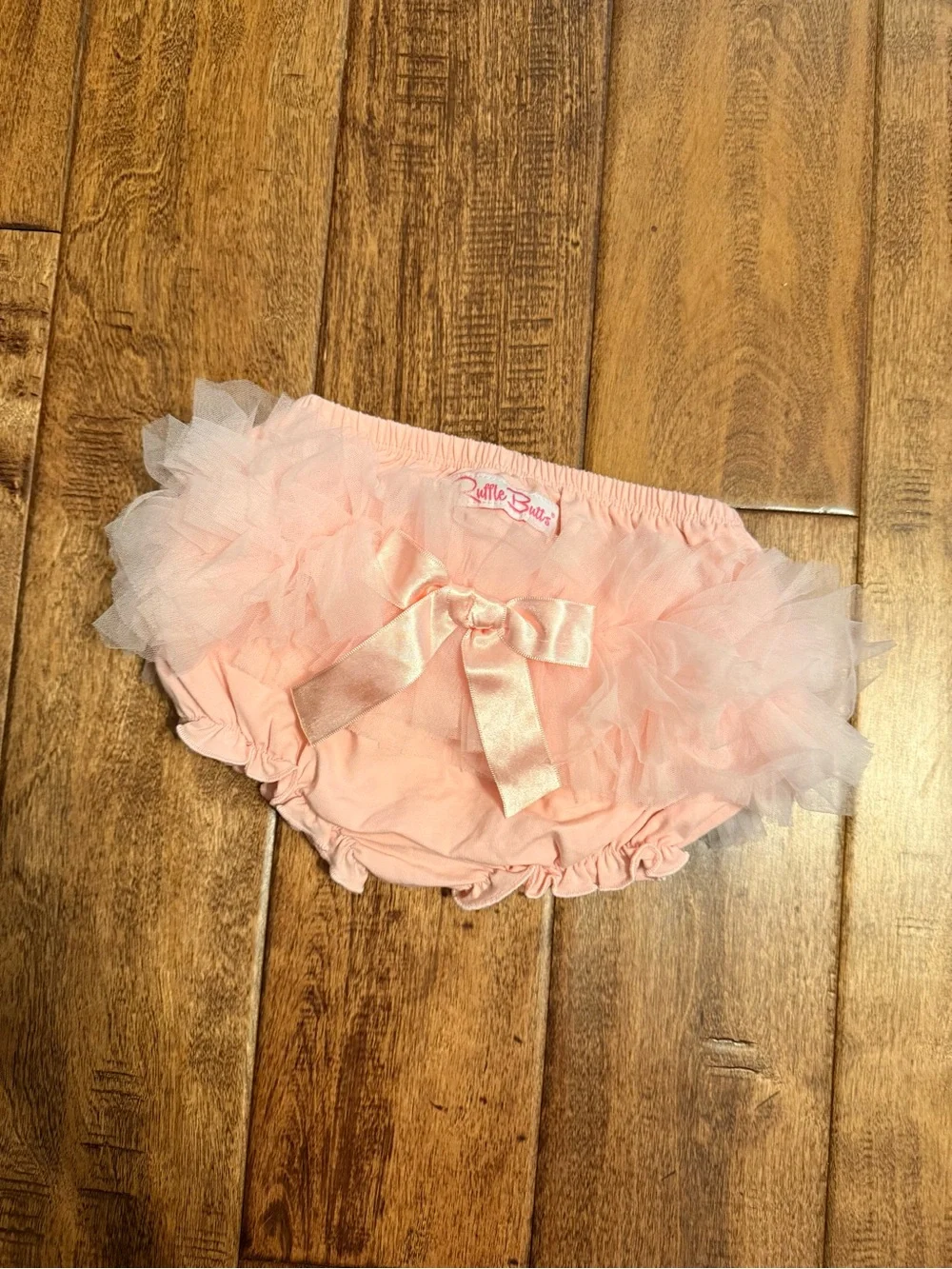 Ruffle Butts Pink Tulle Ruffle Bloomers infant